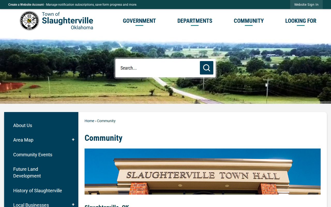 Slaughterville official community and 2020 population information